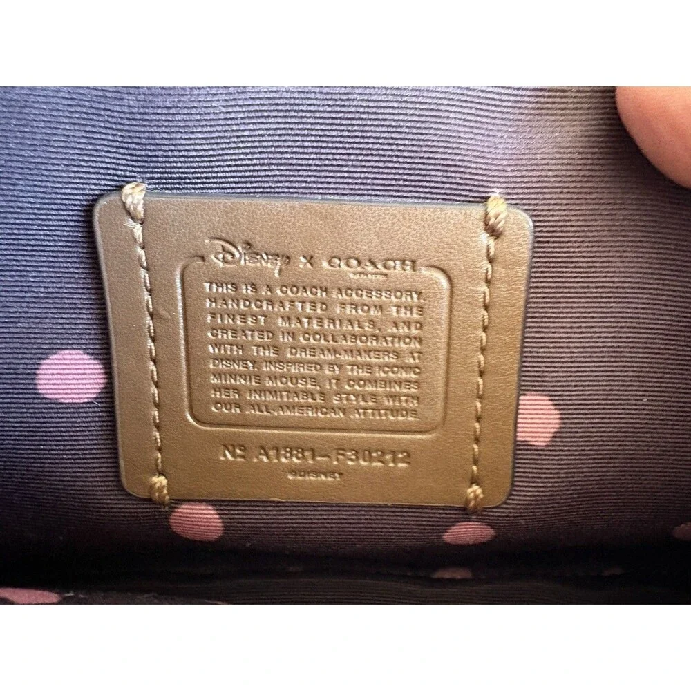 Coach x Disney Minnie Mouse Ears Kiss-lock Leather Clutch Limited Edition F30212